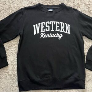 MV Sport Black Sweatshirt with White WESTERN Kentucky Print